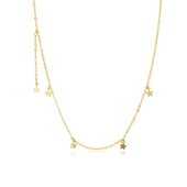 Stars Silver Necklace SPE-5595-GP